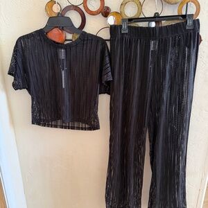 The Laguna Blu 2 Piece Black Swim Suit Cover Up size XL